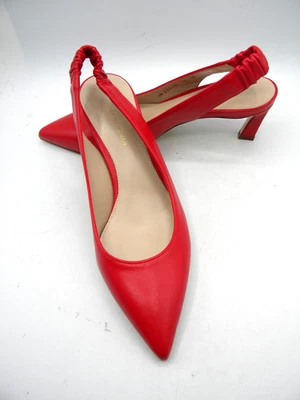 STUART WEITZMAN Tacones de salón de cuero rojo con cordones España Talla 5M NUEVO Foto 1 de 4