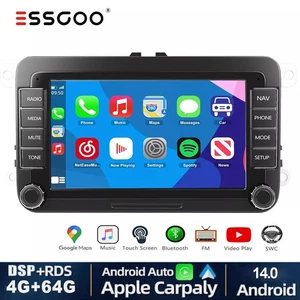 7" Android13 Car Stereo For VW Golf 5 6 Passat Polo Tiguan Touran GPS NAVI 4+64G - Picture 1 of 19