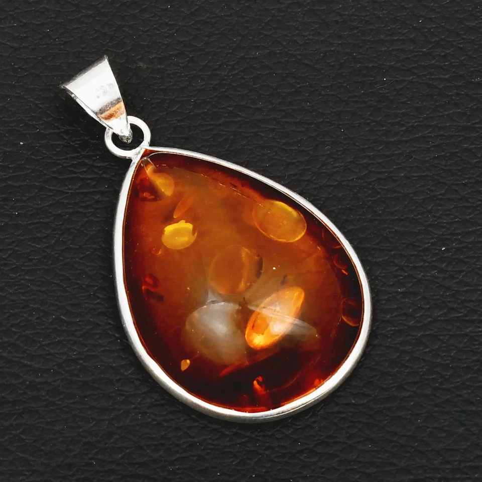 Colgante étnico hecho a mano de piedras preciosas ámbar joyería regalo para Navidad 1,92" AP-42550 Foto 1 de 1