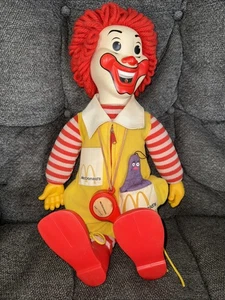 Muñeca vintage 1978 Ronald McDonald con silbato y GRMICE 24" - Imagen 1 de 13