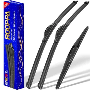 Honda Fit Windshield Wipers Replacement Set of 3 - 28"/14"/14" U/J Hook - Picture 1 of 8