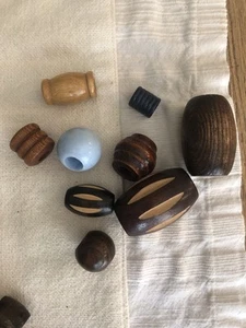 Vintage 1970’s macrame wooden bead lot - Imagen 1 de 1