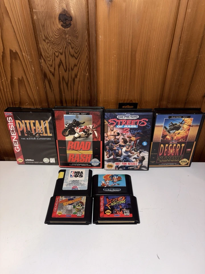 VTG Sega Genesis Game LOT - Sonic 2, Streets Of Rage 2, Mega Bomberman, TESTED - Image 1 of 4