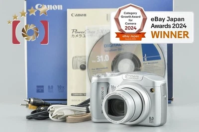 Canon PowerShot SX100 IS Silver 8.0 MP Digital Camera w/ Box - Image 1 of 4