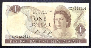 1975-77 NEW ZEALAND - 1 DOLLAR - P# 163c - VF+ - L2 - Picture 1 of 3