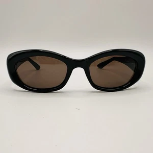 Vintage 1998 Gucci GG 2432/S 1UF Black Oval Sunglasses 50-19 125 Made in Italy - Picture 1 of 11