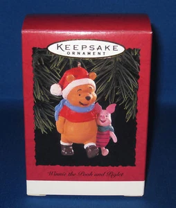 1996 HALLMARK "WINNIE THE POOH & PIGLET" XMAS ORNAMENT - Picture 1 of 2