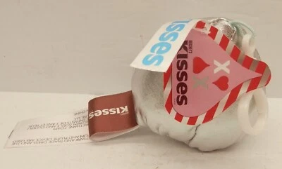Beijo de pelúcia Hershey's Kisses pequeno PRATA com clipe para mochila - Imagem 1 de 2