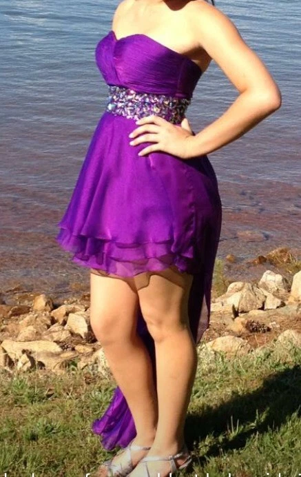 Alyce Women's sz 4 Purple High Low Hilo Prom Dress B'Dazzle Homecoming Cocktail - Image 1 of 4