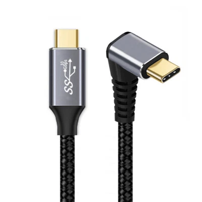 CY 90 Degree Up Down Angled Type-C USB-C Male to Male USB3.1 10Gbps - Image 1 of 4