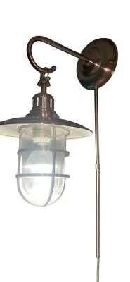 Aplique de pared Pottery Barn Kids Fishermans, níquel, individual, iluminación Foto 1 de 4