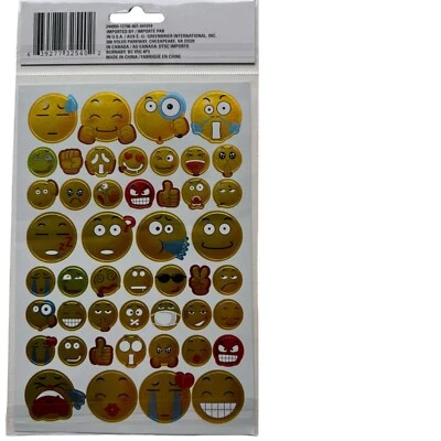 EMOJIS EMOJI Emoticon Sorriso Amor Feliz Piscadela Engraçado Triste Mad Jot Foil Scrapbooking - Imagem 1 de 4