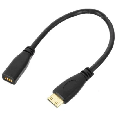 Type D Micro HDMI V1.4 Socket Female To Type C Mini HDMI Male Adapter Cable Cord - Image 1 of 3