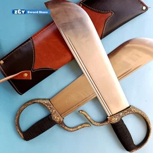 Top Copper Guard WUSHU Broadsword Wing Chun Butterfly Set Dao Sword 1095 Steel  - Picture 1 of 12
