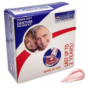 Perma Soft Denture Reliner Kit - Relines 2 Denture Plates - Semi Soft DIY Dentur - Picture 1 of 12