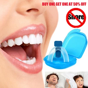 4Pcs Mini Anti Snoring Sleep Aid Device Tongue Mouthpiece Stopper With Case - Picture 1 of 10