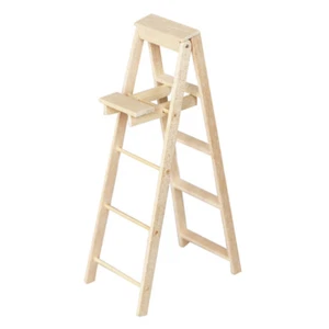 Wooden Ladder Model Miniature Dollhouse Furniture and Accessories - Picture 1 of 12