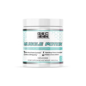 GEC Muscle Potion Post Workout Creatine Leucine Velositol 240g Unflavored New - Picture 1 of 3