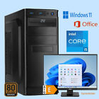 Büro Computer PC Intel i5 13400 8GB DDR4 250 GB SSD 2TB HDD Win11 Office Monitor