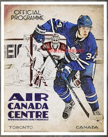 Montreal Carey Price Toronto Auston Matthews Art Poster REPRINT 8 X 10 Photo Cover