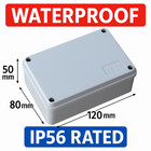 120mm x 80mm x 50mm Electrical Waterproof Junction Box Enclosure Box Cable Joint