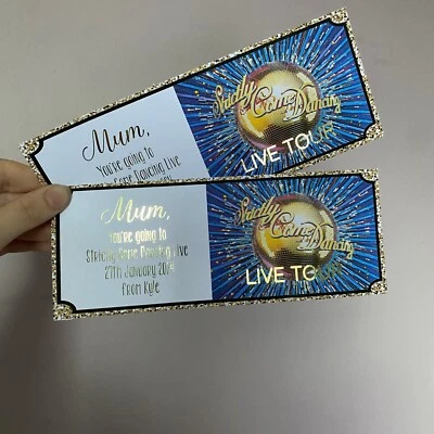 TICKET QUEEN Strictly Come Dancing Ticket TOUR FOILED CHRISTMAS Birthday Surprise Dad Mum
