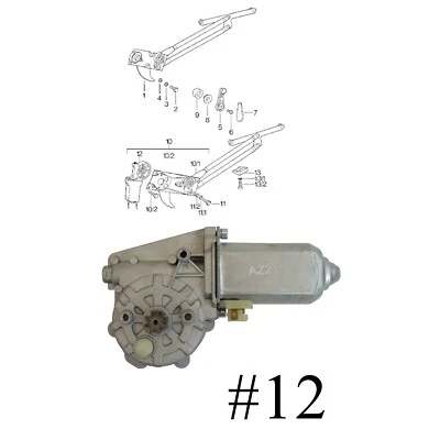 Motor regulador ventana izquierda para Porsche 911 1973-1986 Foto 1 de 3