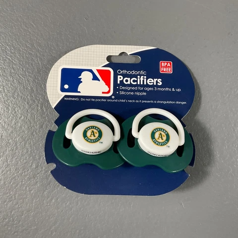 Oakland Athletics MLB Baseball Baby Orthodontics Pacifiers Team Logo - 2 Pack Cover
