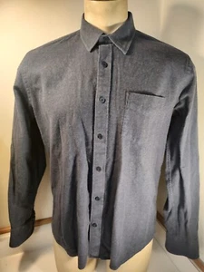 Untuckit Men's L Large Slim fit Blue Button Up Shirt Flannel - Picture 1 of 9