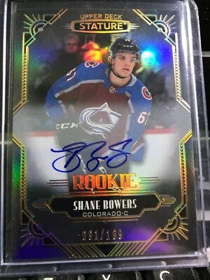2020-21 Upper Deck Stature Rookie 091 /199 Shane Bowers AUTO Colorado Avalanche - Image 1 of 2