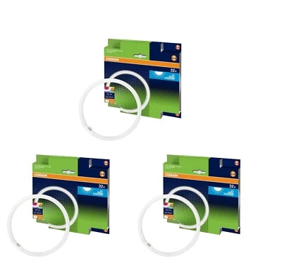 3 x Osram G10Q T5C 32W 16mm Circular Fluro Bulb Cool Daylight 2150 Lumen - Image 1 of 2