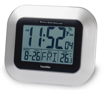 Radio Controlled Wall Clock or Desk Clock  Large LCD UK & Ireland Version - Image 1 of 4