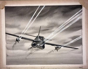 F3D Skynight~ R.G. Smith Original Art~ Ed Heinemann Bio Book, Published Art - Picture 1 of 5