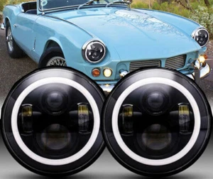 0030 Triumph Spitfire 1962-1980 FARI ANTERIORI LED CON LUCI DIURNE ANGEL EYES - Imagen 1 de 5