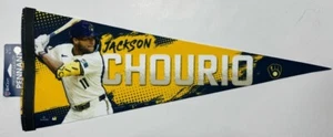 Milwaukee Brewers Outfielder JACKSON CHOURIO Premium WinCraft Banderín - Imagen 1 de 1