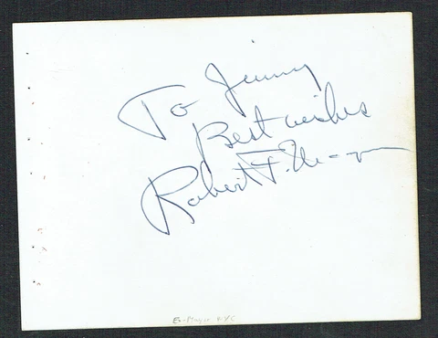Robert F Wagner d. 2001 &  Jack Klugman d. 2012 signed autograph 4x5 Album Page Cover