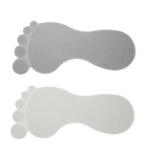 Croydex Non Slip Big Foot Rubber Bath Mat Grey or White 35 x 76cm - Picture 1 of 11