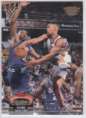 M) 1992-93 Topps Stadium Club Basketball Trading Card - Mark Macon #16 - Image 1 of 2