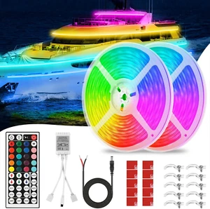 50FT LED Strip Lights, Waterproof Marine Pontoon Lighting, 20 Colors Changing Bo - Picture 1 of 12