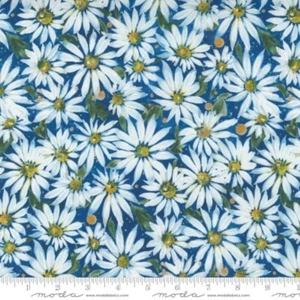 Moda Fresh as a Daisy by Creative Project 8496 12 Cobalt Daisy Cotton - Picture 1 of 1