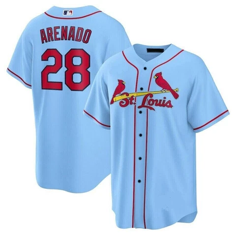 Light Blue Nolan Arenado St. Louis Cardinals Jersey Printed Baseball Jersey S-5X Cover