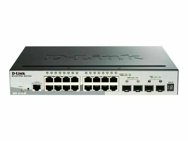 D-Link DGS-1510-20 20 Ports Gigabit SFP Ethernet Switch - Black