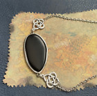 Handmade Chain Fashion Women Black Celtic Necklace Knot Pendant Silver Jewelry