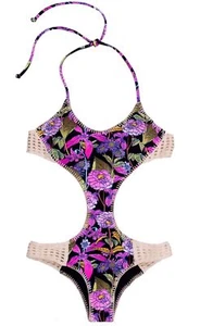 Victorias Secret SEXY STRAPPY Macrame Monokini Swimsuit Swim NWT L - Picture 1 of 4