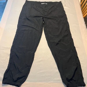 Pantalones deportivos Reebok Vintage de nailon negros cintura elástica ligeros XL - Imagen 1 de 10