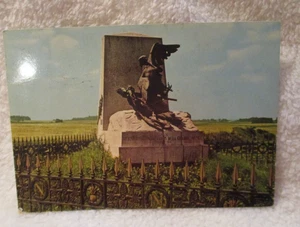 Postcard~Wounded Eagle Monument~ Waterloo Battlefield Tour~Barbara Jordan~1973 - Picture 1 of 5