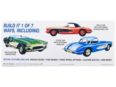 Skill 2 Model Kit 1960 Chevrolet Corvette 7-in-1 Kit 1/25 Scale Model by MPC - Image 1 of 4