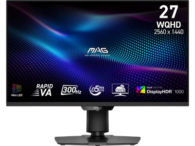 MSI 27" 300 Hz Rapid VA with Mini-LED (1152 Zones) Gaming Monitor FreeSync (AMD - Image 1 of 4