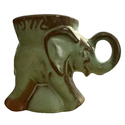 Taza elefante Frankoma GOP Election 1972 taza de café conservadora de colección republicana Foto 1 de 4