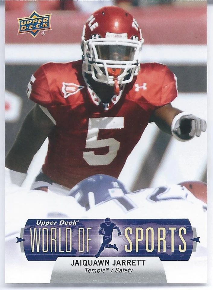 2011 Upper Deck World Of Sports JAIQUAWN JARRETT Temple Owls NFL Eagles NY Jets - Image 1 of 1